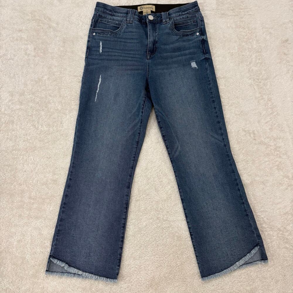 Democracy Womens 10 Ab Solution Bootcut Jeans Distressed Step Raw Hem Stretch